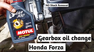 Honda Forza 300350 Gearbox Oil Change Final reduction oil [upl. by Orsa]