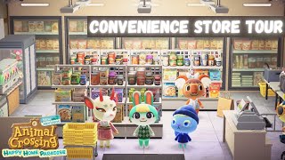 Animal Crossing Convenience Store Tour  Sasha Shino Ione Faith  Happy Home Paradise Vacation [upl. by Nanice]