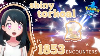 ♡ SHINY TORKOAL in 1853 ENCOUNTERS LIVE Pokemon Sword ♡ [upl. by Etyam]