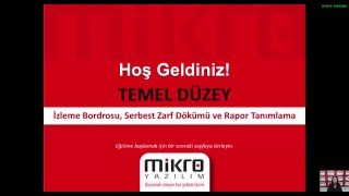 Mikro Yazılım İzleme Bordrosu Serbest Zarf Dökümü ve Rapor Tanımlama Eğitimi [upl. by Nelad115]