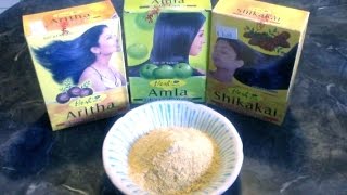 Herbal shampoo powder to grow healthy hair for men amp women  Amla Aritha Shikakai amp Methi [upl. by Ahseenal]