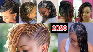 Trendy and Beautiful Side Cornrow Braids and Side Flat Twists You Need To Try  2020Hairstyles 101 [upl. by Hayimas]