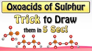 Trick to Draw Oxoacids of Sulphur in 5 Sec  Class 12 Chemistry [upl. by Ecnarret]