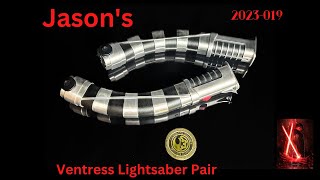 Jasons quotSister Wenquot Ventress Neopixel Lightsaber Pair with Proffies [upl. by Nnaillij]