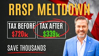 RRSP Meltdown Strategy  Save Thousands In Taxes Includes a Complete Withdrawal Strategy example [upl. by Cressy]