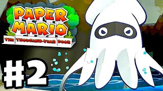 Paper Mario The ThousandYear Door  Gameplay Walkthrough Part 2  Blooper Boss Fight [upl. by Eulalee]