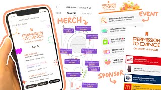 BTS PTD 2022 LAS VEGAS APP  MAP and WAIT TIMES MERCH EVENTS CONCERT LIVE PLAY WEVERSE [upl. by Attelrahs]