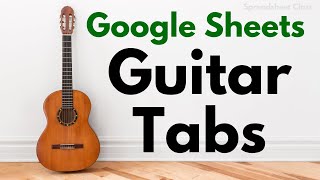 Guitar tabs template for Google Sheets amp PDF  Create your songs in a Google spreadsheet [upl. by Gee]