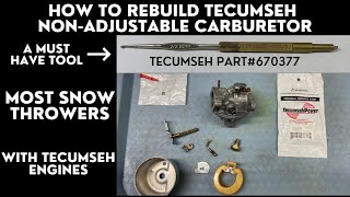 How to Rebuild a Tecumseh Carburetor [upl. by Inafit]