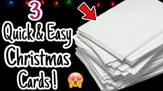 3 christmas card making  christmas cards handmade  easy christmas tree craft  art and craft [upl. by Nosiram]