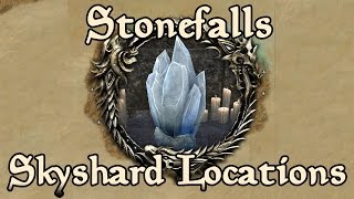 ESO Stonefalls All Skyshard Locations updated for Tamriel Unlimited [upl. by Orr792]