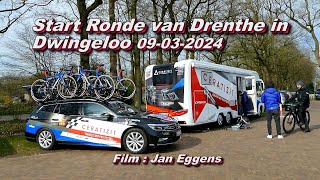 Start Ronde van Drenthe in Dwingeloo 09 03 2024 [upl. by Lotti]