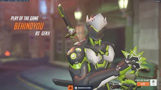 Overwatch 2 Genji God Shadder2k Assassin Of Kings Row POTG [upl. by Kezer]