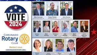 Coronado Rotary  2024 Coronado Local Election Forums [upl. by Suez]