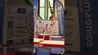 Tournoi de Combs La Ville 2024 Sauvetage😱gymnast unevenbars fail combslaville [upl. by Anawk]