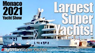 The Largest SuperYachts of Monaco Yacht Show [upl. by Primalia]