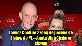 Janusz Chabior i jego żona na premierze Listów do M  Agata Wątróbska w elegan [upl. by Otecina]