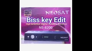 How to add Biss keys in Neosat Ns 8200 [upl. by Higbee]