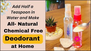 ONLY 2 Ingredients DIY All Natural Deodorant  How to Make Homemade Deodorant Spray ChemicalFree [upl. by Tobey]