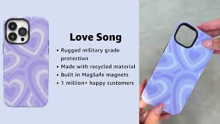 CASELY Love Song  Lavender Heart iPhone Case  Bold  MagSafe Collection [upl. by Elvia]