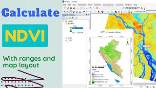 Calculate NDVI from Landsat 8 Image I Classify NDVI Range in ArcGIS [upl. by Riehl]