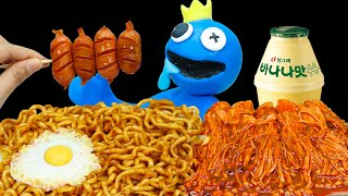 ASMR Mukbang  Convenience Store Food Cripsy Fried Chicken Fire Noodles [upl. by Aiouqahs]