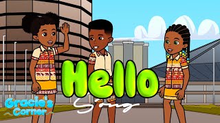 Hello Song  Swahili Greetings with Gracie’s Corner  Nursery Rhymes  Kids Songs [upl. by Ardnassak]