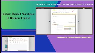 Custom Bonded Warehouse in Business Central  Part1 importduty custom warehouse [upl. by Yorle289]