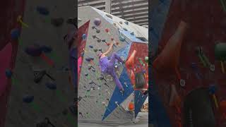 Heel Hooking above my head to send this V3 bouldering climbing heelhook [upl. by Mcbride]