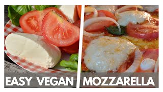 Easy Vegan MozzarellaDairy free cheese shorts [upl. by Nyrok390]