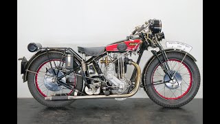 Imperia Model H 1929 500cc 1 cyl ohv MAG  start up [upl. by Eardnaed433]