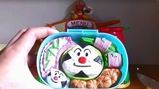 Anpanman New Mori De Oryouri Kitchen Set アンパンマン NEW森でおりょうりキッチンセット で おむすびまん キャラ弁 つくってみた！Kyaraben [upl. by Nawiat922]