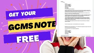 How to apply for your GCMS NOTE 4 FREE [upl. by Adneram461]