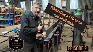 Fabricating a PFC beam and shelf plate [upl. by Amehsat848]