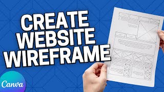 How to Make a Website Wireframe in Canva [upl. by Lexine]