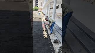 Road side pevar block installation parking tile 60mm parking tile block design 100mm pevar [upl. by Alym]