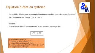 Equation d’état du système [upl. by Asenad]