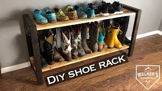 DIY simple modern shoe rack [upl. by Kcirrek]