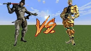 Jetstream Sam VS DIO Minecraft bedrock mod battle [upl. by Egedan668]