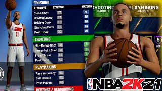 NBA 2K21  Creating The GOATED PG Build  Max Wingspan Speed Boosting PG Build In NBA 2K21 [upl. by Regor767]