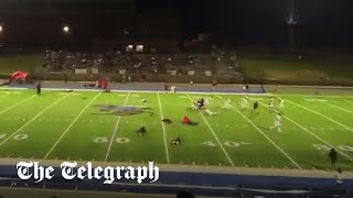 Gunshots fired at high school American football game in Oklahoma [upl. by Klenk330]