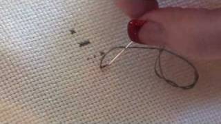 Back Stitch on Aida Fabric  Julies Cross Stitch Tips [upl. by Nananne901]