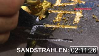 Meisseln Sandstrahlen oder Metall Schrift ELEGANTS von AMV Zeit zu Grabstein Text erstellen [upl. by Damal18]