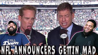 INTHECLUTCH REACTS TO NFL ANNOUNCERS GETTING MAD COMPILATION 1 [upl. by Nafets800]