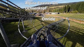 Alpinecoaster Ochsenkopf Allwetterbobbahn an der Seilbahn Ochsenkopf Talstation Nord Bischofsgrün [upl. by Lin]