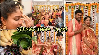 TRADITIONAL SEEMANTHAM FUNCTION  INDIAN BABY SHOWER  SIMPLE SEEMANTHAM  MADHUSHIKA VLOGS [upl. by Marne]