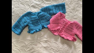 Como hacer CHAQUETA BEBE A CROCHET para bebe de 0 a 3 meses [upl. by Yerfej75]