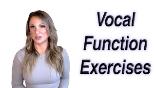 Vocal Function Exercises Voice Therapy [upl. by Haze]