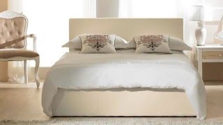 Madrid Ottoman Ivory  Faux Leather Bed Frame [upl. by Nooj990]