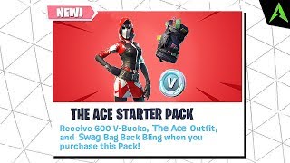 Noul THE ACE SKIN Starter Pack in Fortnite [upl. by Leonor]